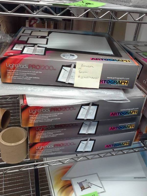 lot 1231 image: Lot of (6) Artograph LightPad Pro 1200