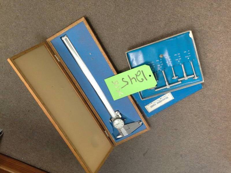 lot 1245 image: Lot of (2) Caliper with Case, Telescope Gages with Case