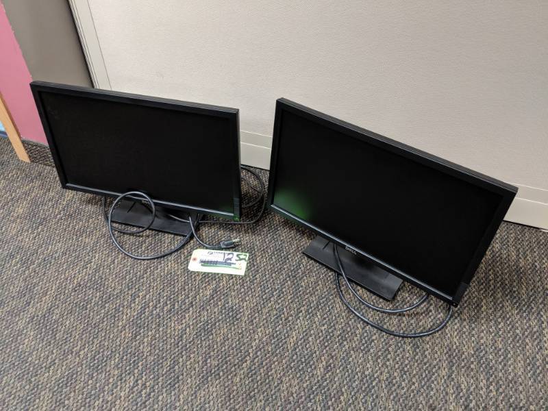 lot 1252 image: Late Added Lot - Pair of Monitors