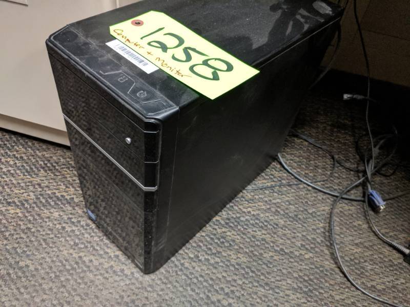 lot 1258 image: Late Added Lot - Computer and Monitor