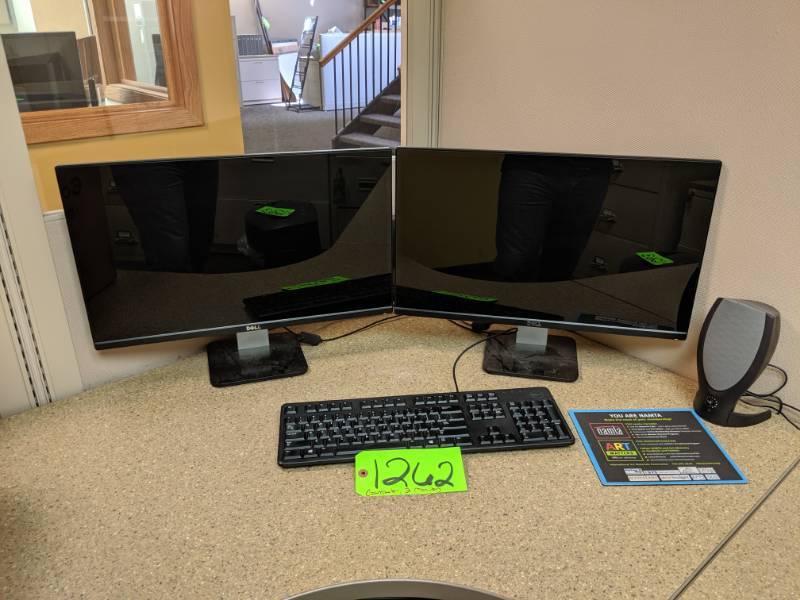 lot 1262 image: Late Added Lot - Computer and Pair of Monitors