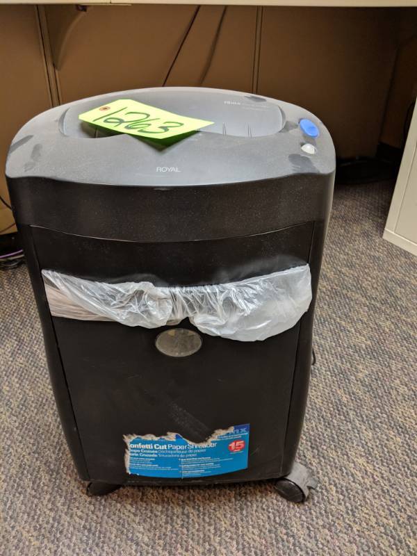 lot 1263 image: Late Added Lot - Paper Shredder