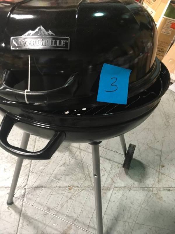 lot 3 image: RiverGrille Pioneer 22.5 in. Charcoal Grill in Black  in good condition