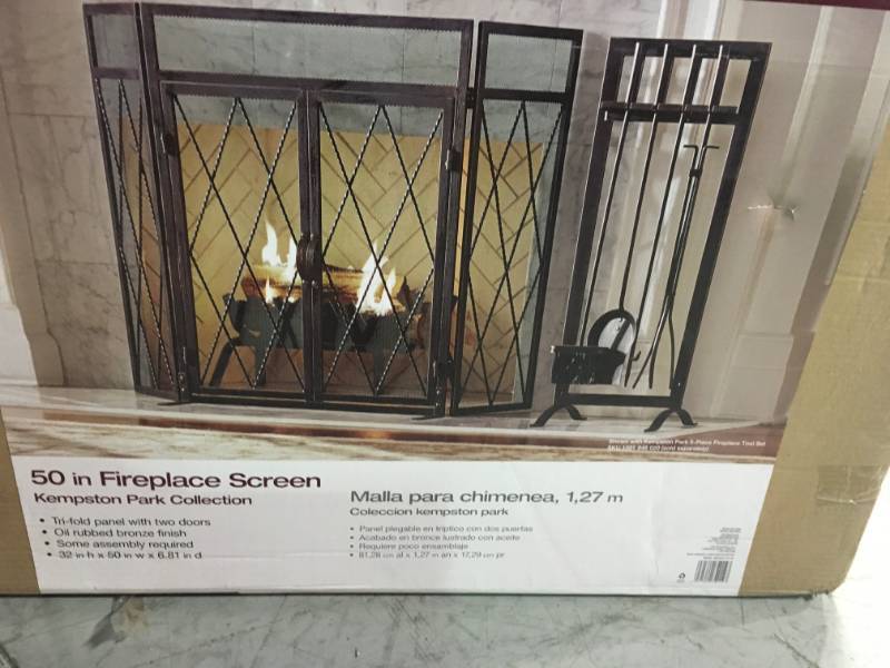 Oil Rubbed Bronze Fireplace Screen