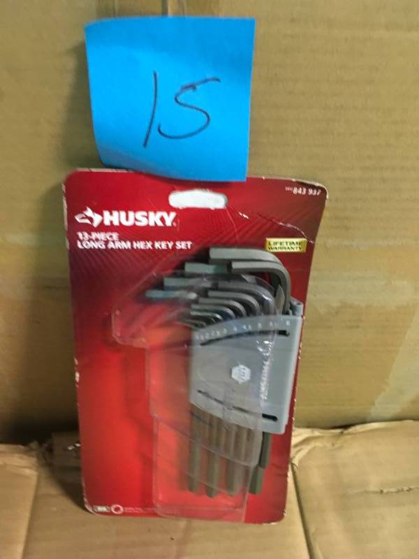 lot 15 image: Husky Metric Long Arm Hex Key Set (13-Piece)  in good condition