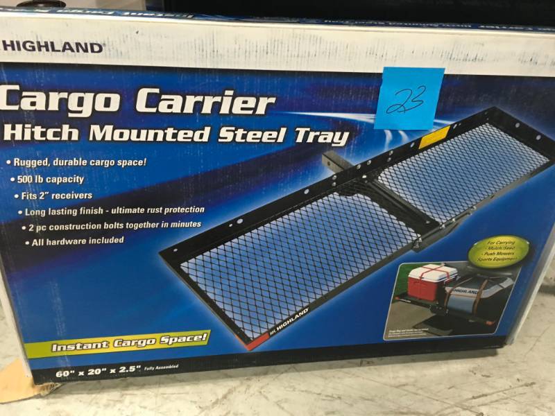 lot 23 image: Highland Steel Hitch Mounted Cargo Tray  in good condition
