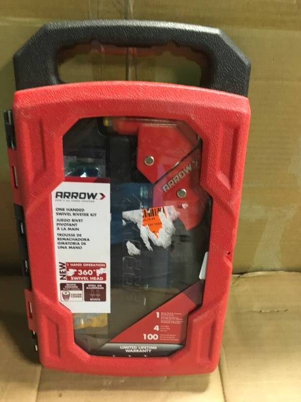 lot 24 image: Arrow Fastener 1-Handed Swivel Riveter Kit  in good condition
