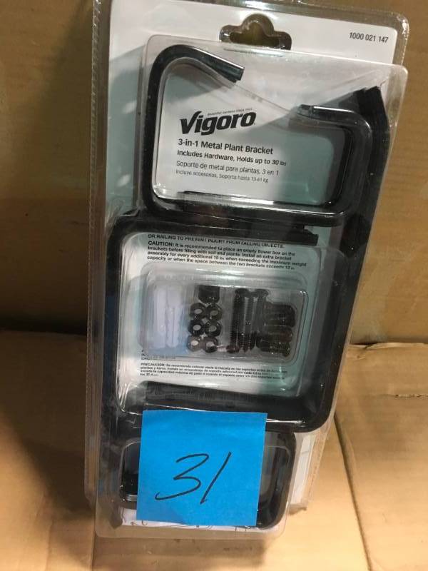 lot 31 image: Vigoro 3-in-1 Plant Bracket not used