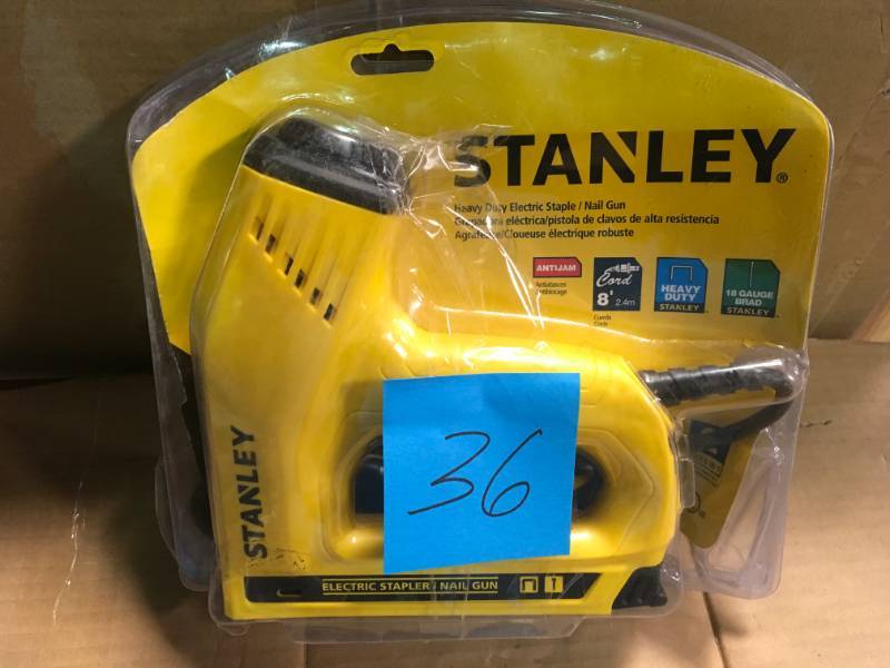 lot 36 image: Stanley 2-in-1 Electric Stapler and Strip Brad Nailer  in good condition