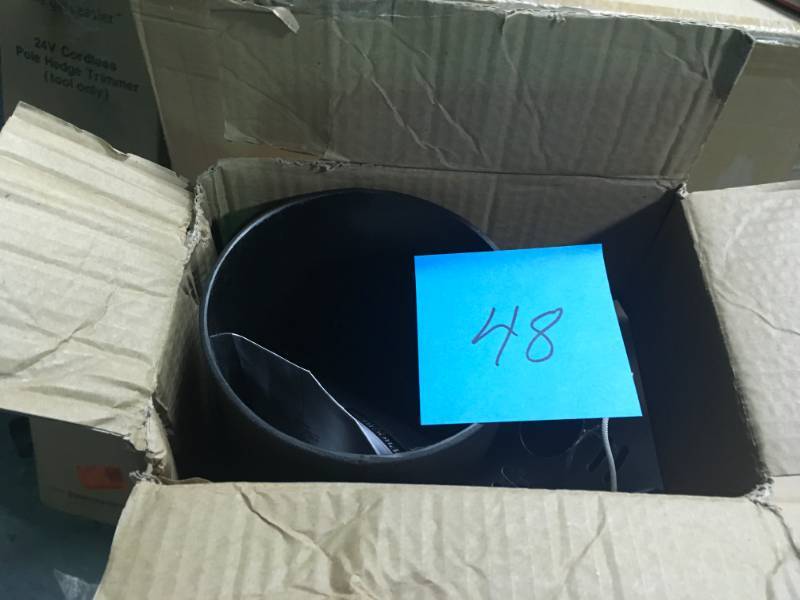 lot 48 image: Progress Lighting 2-Light Black 14 in. Outdoor Wall Lantern not used