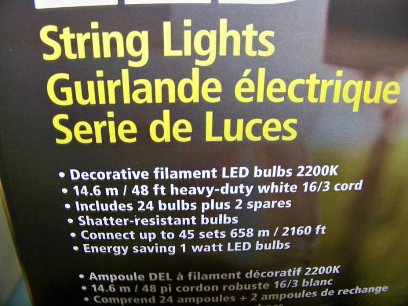 lot 21 image: (3 Boxes) FEIT Electric, 48 of Outdoor LED String Lights with 26 (242 spares) LED Bulbs - NEW in Original, Sealed Boxes
