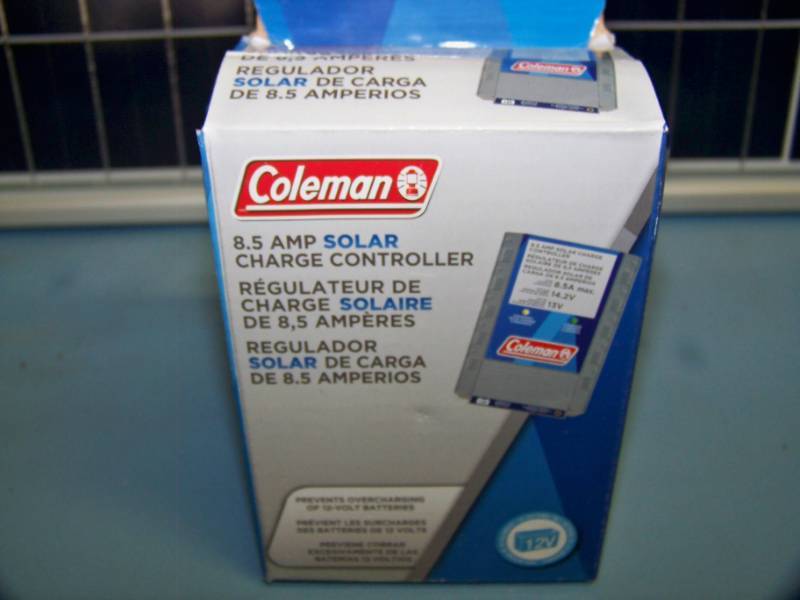 lot 42 image: Coleman, 100W, 12-Volt Crystalline Solar Panel with Coleman, 8.5 AMP Solar Charge Battery - NEW in Original Boxes