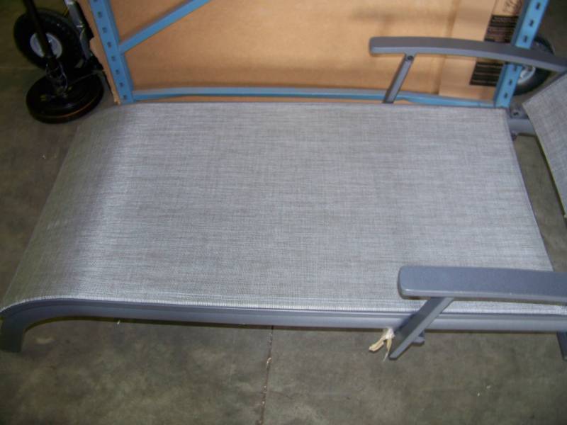 lot 45 image: Sunbrella, Lounge Chair with Sunbrella, Lounge Chair Padded Cushion - NEW