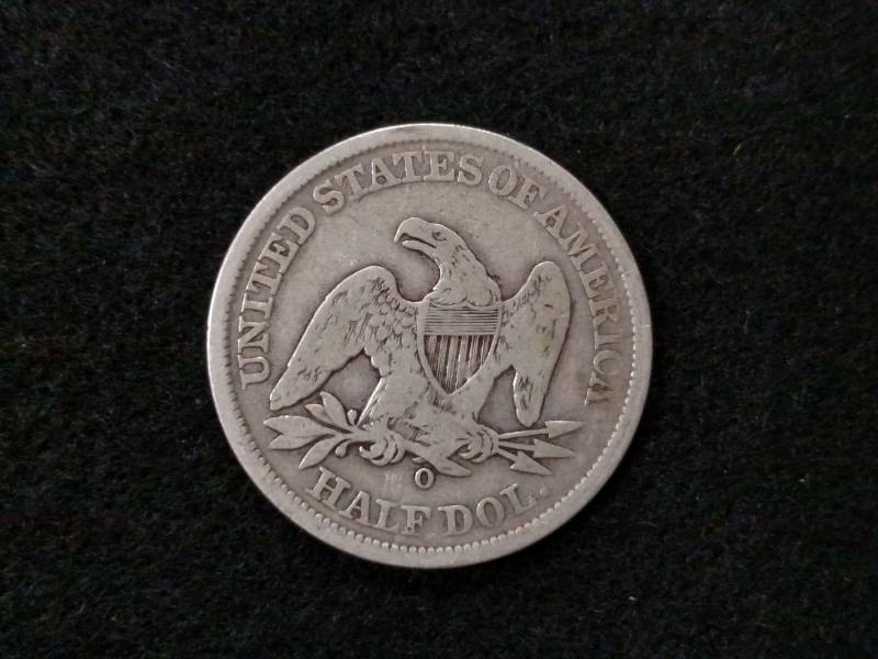 1858 Seated Liberty Silver Half Dol...