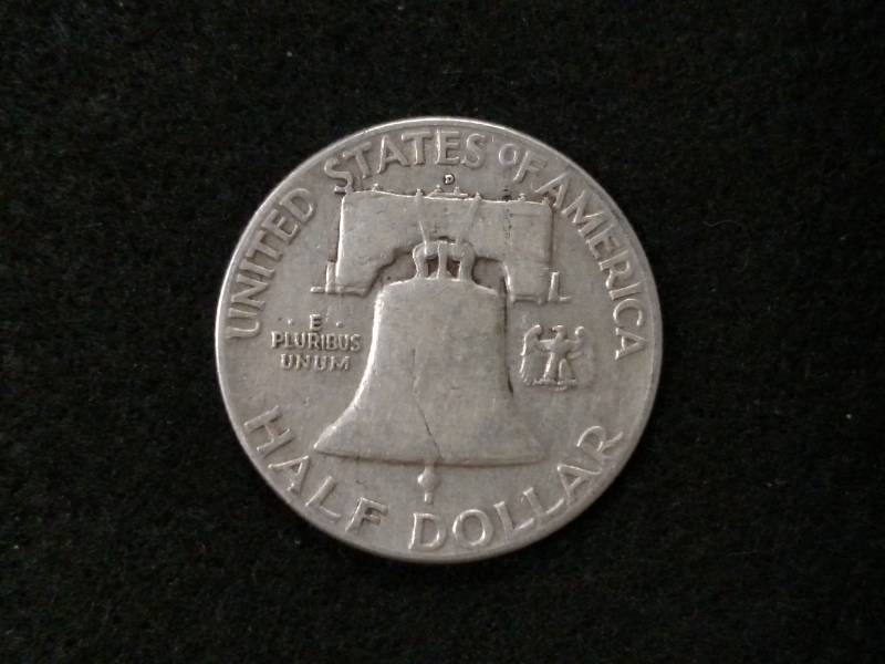 1948 D Franklin Silver Half Dollar...