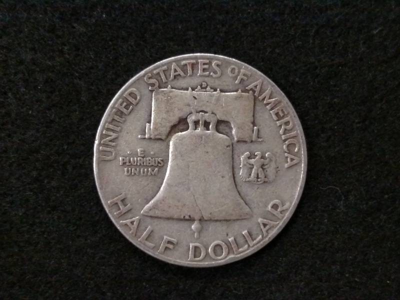 1953 D Franklin Silver Half Dollar...