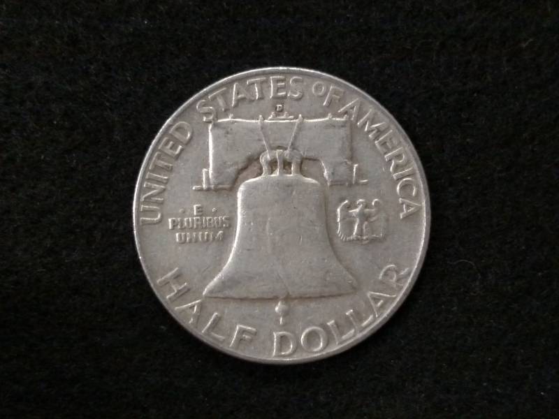1954 D Franklin Silver Half Dollar...