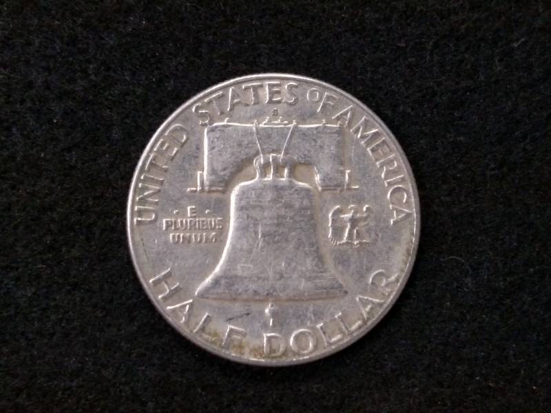 1954 S Franklin Silver Half Dollar...