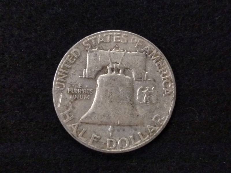 1958 D Franklin Silver Half Dollar...