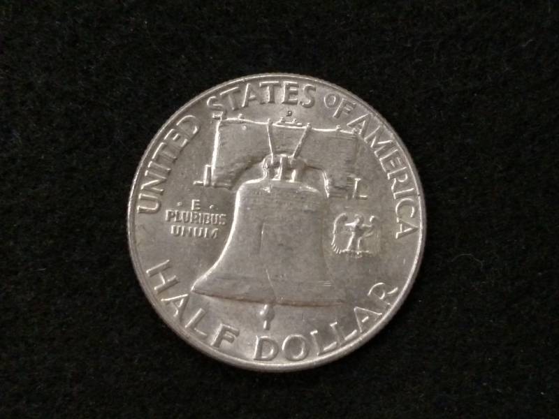 1961 D Franklin Silver Half Dollar...