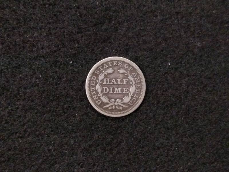 1853 Seated Half Dime with Arrows...