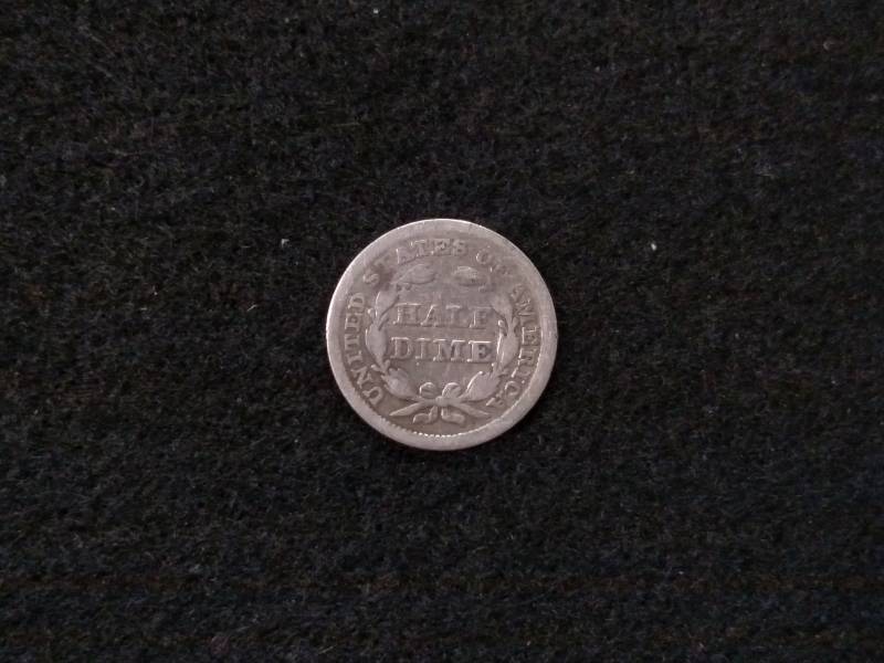 1857 Seated Half Dime...