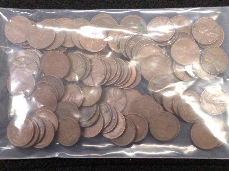 (100) Wheat Cents...