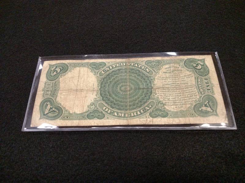 1907 Large Size Five Dollars (Wood ...