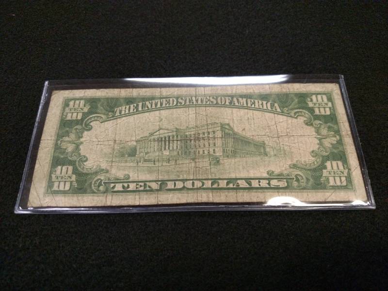 1929 Ten Dollars National Currency ...