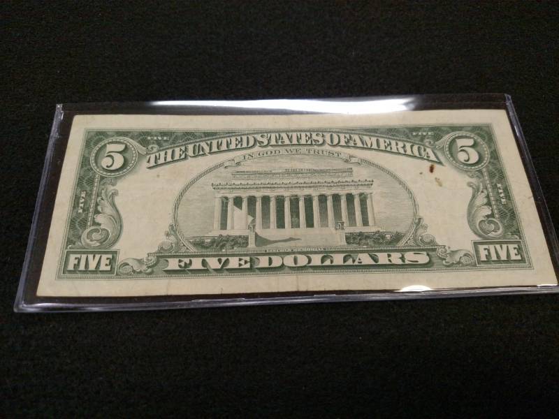 1963 Five Dollars Red Seal Note...