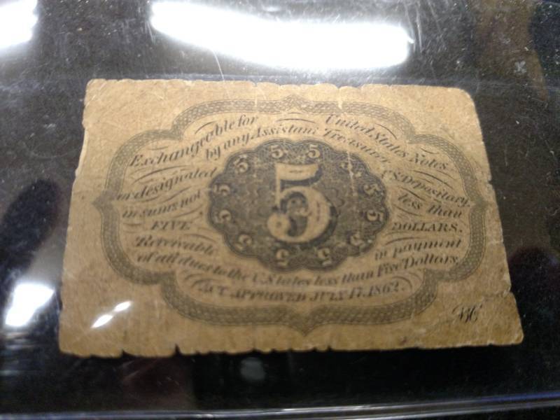 Five Cents Fractional Currency Note...