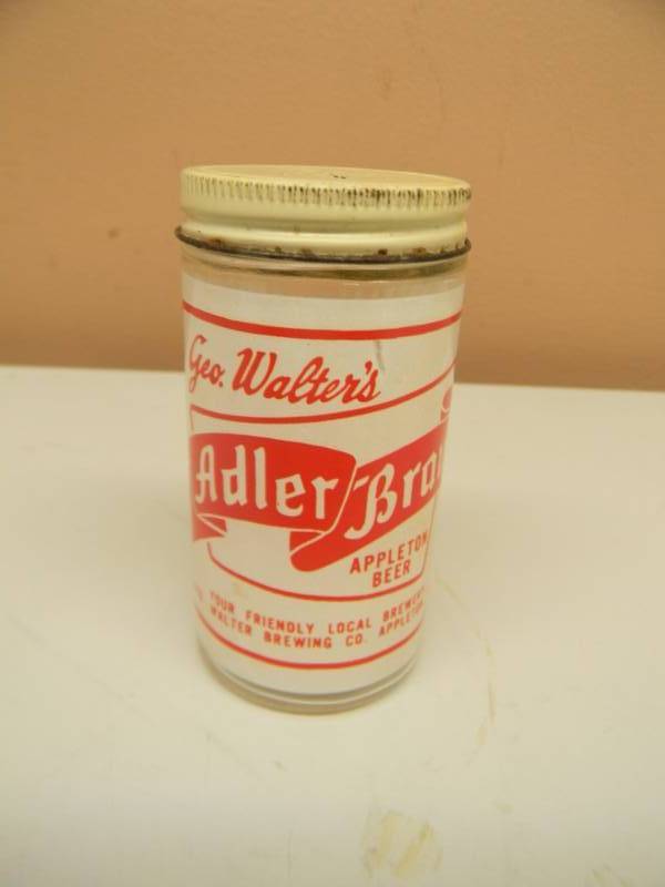 lot 51 image: VINTAGE GEO. WALTERS ADLER BRAU APPLETON BEER SALT SHAKER - NICE - APPROX 3 34 IN - SEE PICTURES