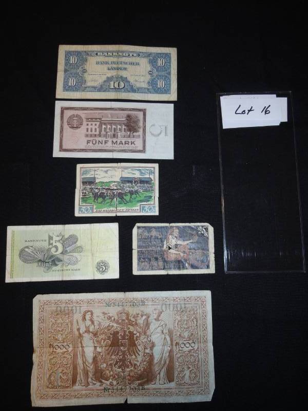German Currency - Some Pre-WWI and WWII
