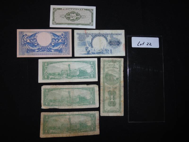 Philippines, Indonesia, Malaya & British Borneo and China (Taiwan) Currency