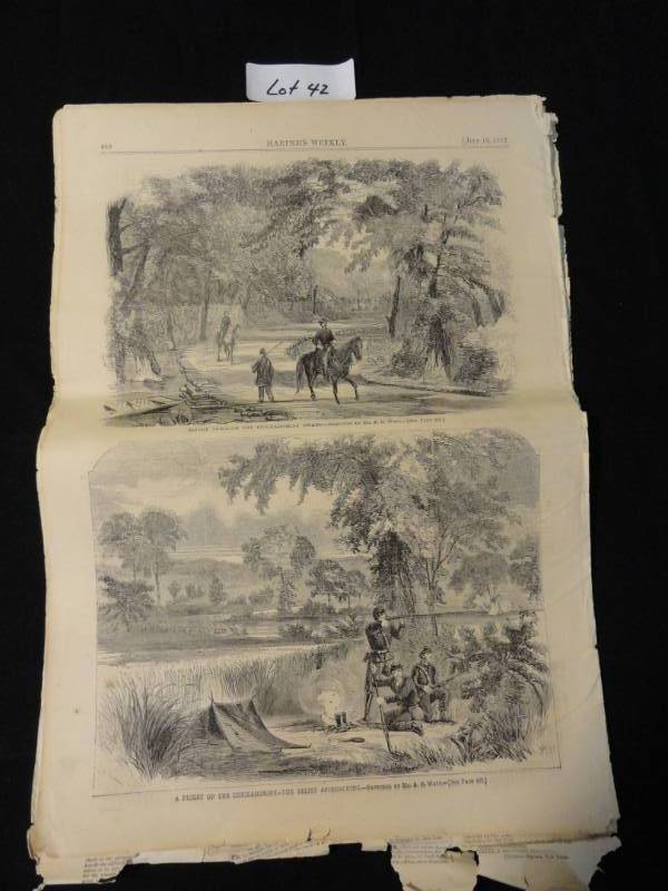 Antiquarian News Paper Harpers Weekly Volume VI - No. 290 NY in July 19, 1862