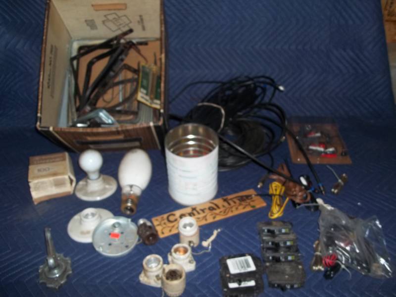 lot 50 image: Brackets, Misc Electrical Accessories, and Coax Cable