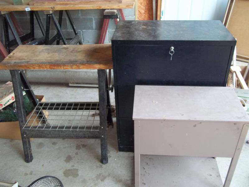 lot 194 image: Work Table, File Cabinet, and More