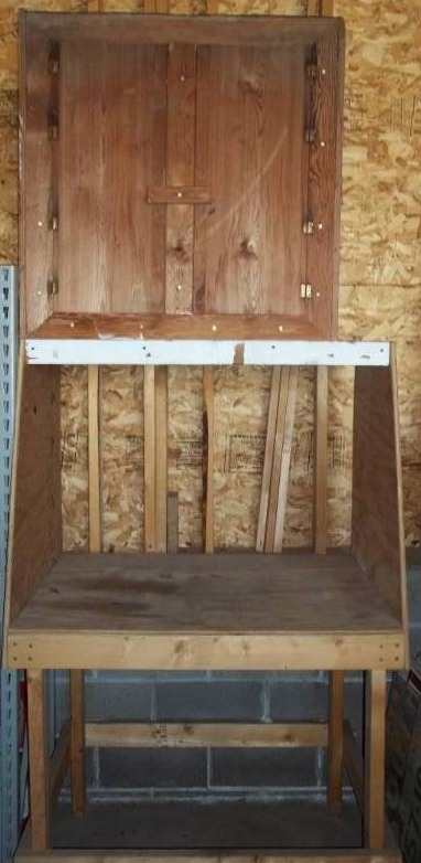 lot 217 image: Shelf and Rustic Cabinet