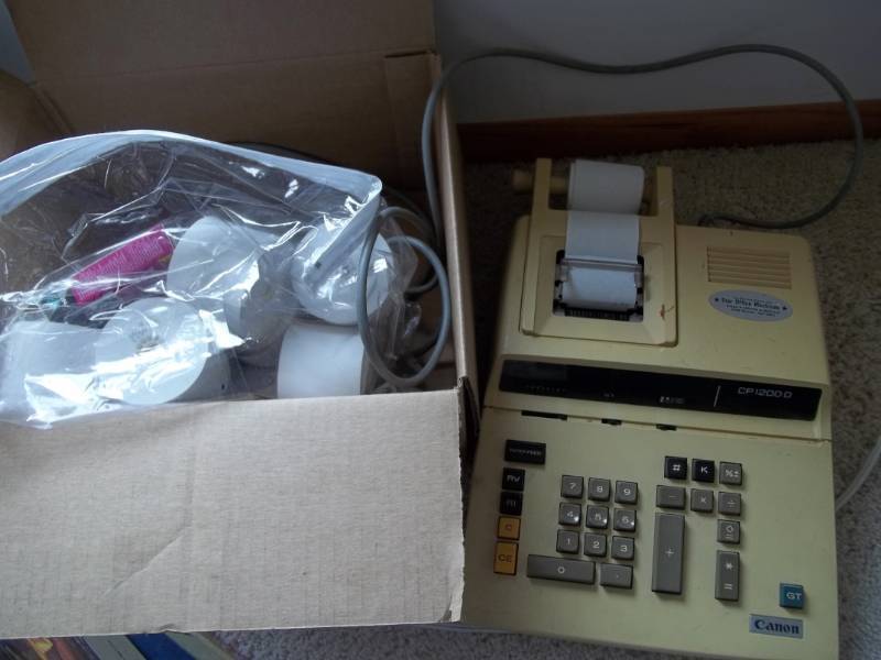 lot 342 image: Vintage Calculator with Paper