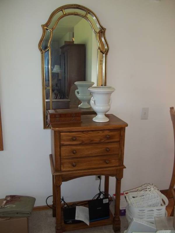 lot 346 image: High Side Table, Mirror, and More