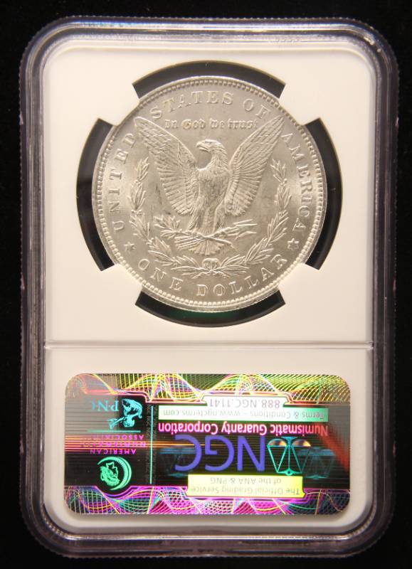 1896 MORGAN SILVER DOLLAR MS63 NGC