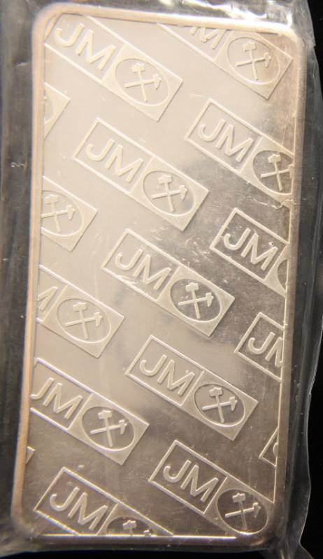 10 TROY OZ. .999 FINE SILVER BAR JM JOHNSON MATTHEY
