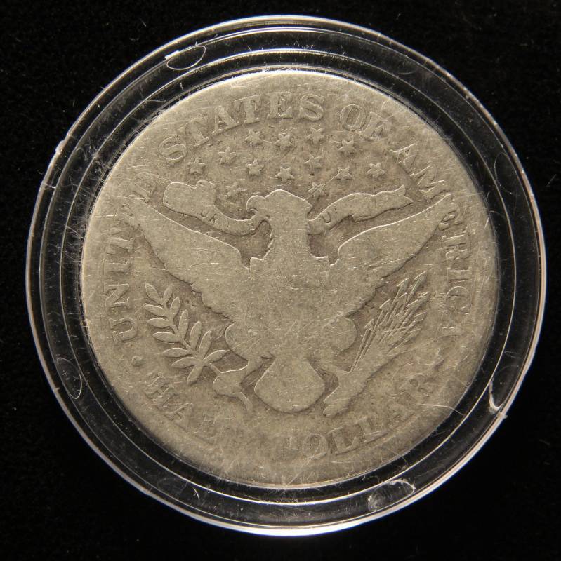 1906 BARBER HALF DOLLAR IN AIRTITE