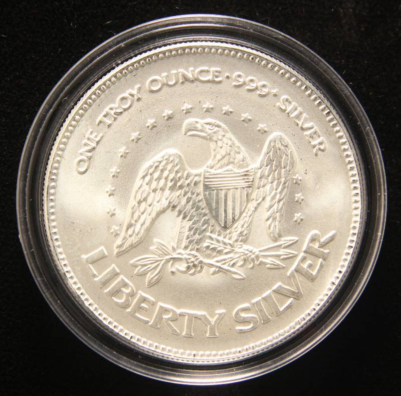 1 TROY OZ. .999 FINE SILVER A-MARK LIBERTY IN AIRTITE