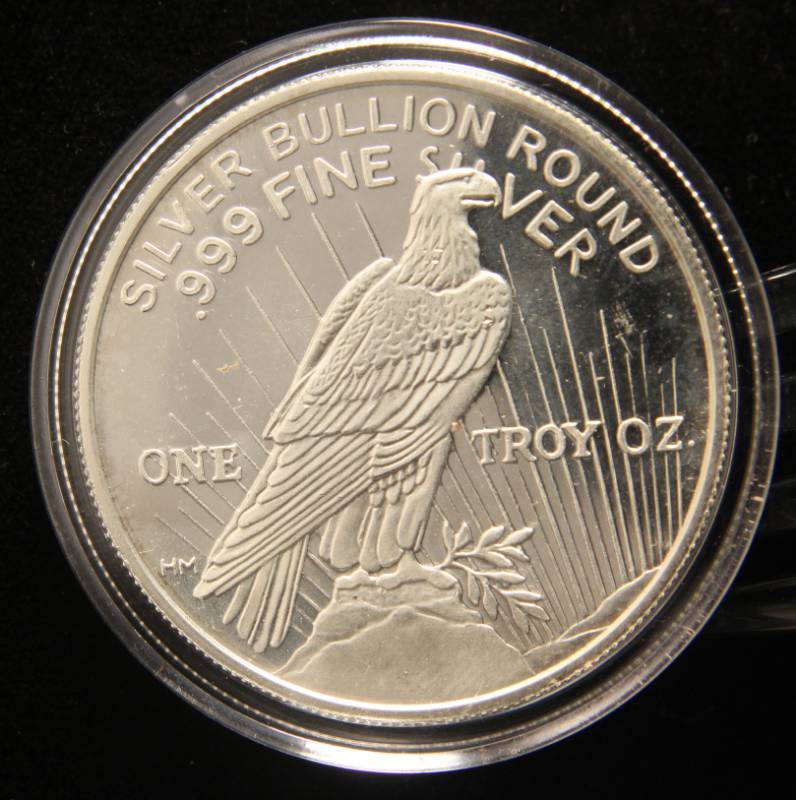 1 TROY OZ. .999 FINE SILVER DONALD PEACE DOLLAR DESIGN IN AIRTITE