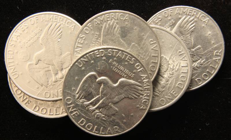 GROUP OF 7 CLAD EISENHOWER DOLLARS