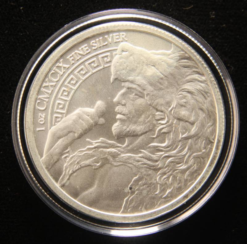 1 TROY OZ. .999 FINE SILVER CRETAN BULL VII IN AIRTITE