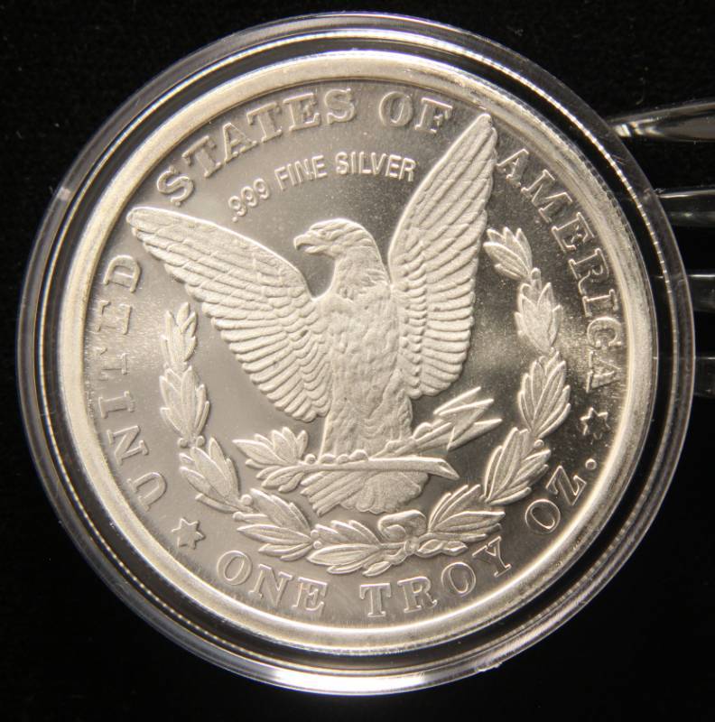 1 TROY OZ. .999 FINE SILVER MORGAN DOLLAR DESIGN IN AIRTITE