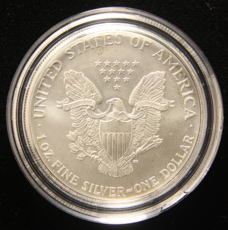 2001 COLORIZED AMERICAN SILVER EAGLE 1 TROY OZ. .999 FINE SILVER IN AIRTITE