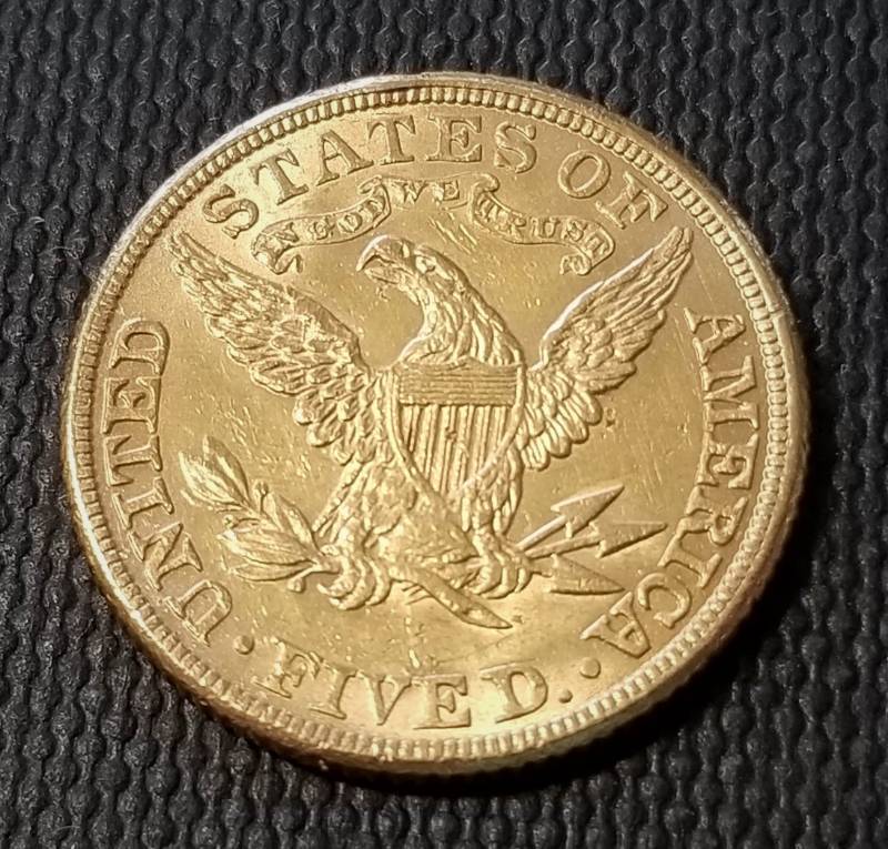 1881 US $5 GOLD LIBERTY BU-UNC